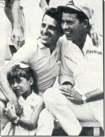Tom Pistone with David Pearson and daughter Chrissy