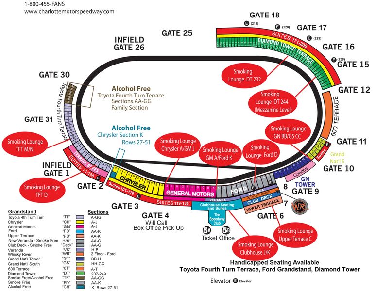 Charlotte Motor Speedway 3d Seating Chart
