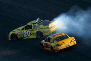Matt Kenseth didn't take kindly to Joey Logano's action in Kansas. Todd Warshaw/Getty Images
