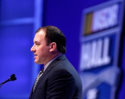 Ryan Newman started the ceremony by inducting Bobby Isaac. Photo: Bob Leverone/NASCAR via Getty Images