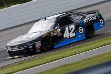 LONG POND, PA - JUNE 2: Kyle Larson, driver of the #42 Cessna/NTT Data Group Chevrolet, practices for the NASCAR Xfinity Series Pocono Green 250 at Pocono Raceway on June 2, 2016 in Long Pond, Pennsylvania. (Photo by Jeff Zelevansky/Getty Images)