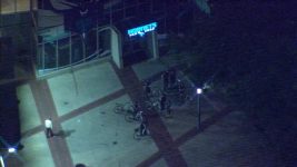 Protesters broke into and looted the Charlotte Hornets official team store at the Time Warner Cable Arena last night. Photo: @wsoctv