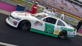 The No. 15 Warehouse Design Inc. / J&L Wire Ford Mustang driven by Clint King in the NASCAR XFINITY Series for B.J. McLeod Motorsports 