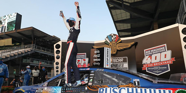 Harvick Powers Away in Overtime To Earn Third Big Machine Hand Sanitizer 400 Victory