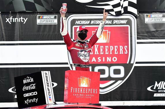 Harvick claims the first Cup Michigan race of the weekend